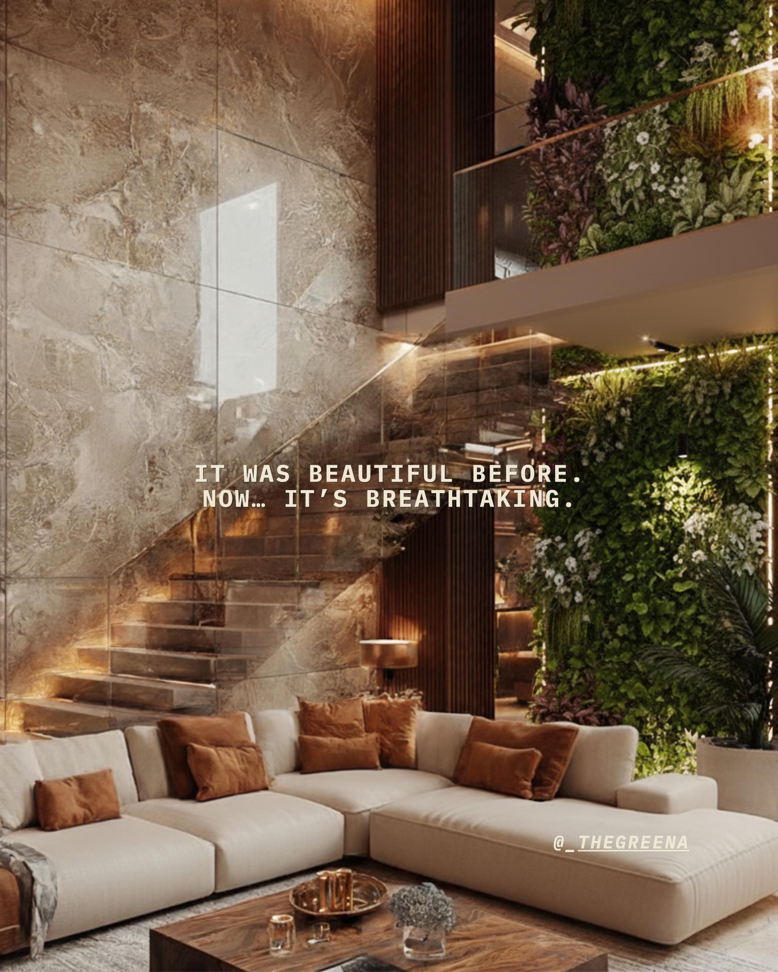 The Greena artificial greenery design